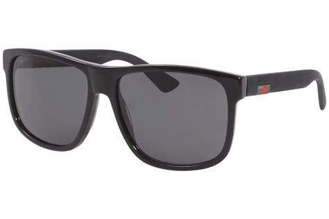 Gucci Men's GG0010S GG/0010/S 001 Black Square Sunglasses 